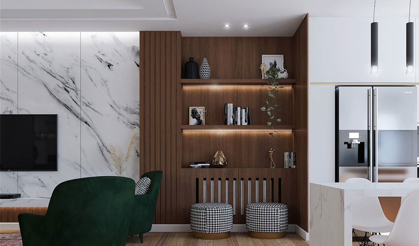 نقش دیوارکوب‌ چوبی در دکوراسیون لوکس و مینیمال