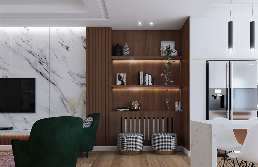 نقش دیوارکوب چوبی در دکوراسیون لوکس و مینیمال